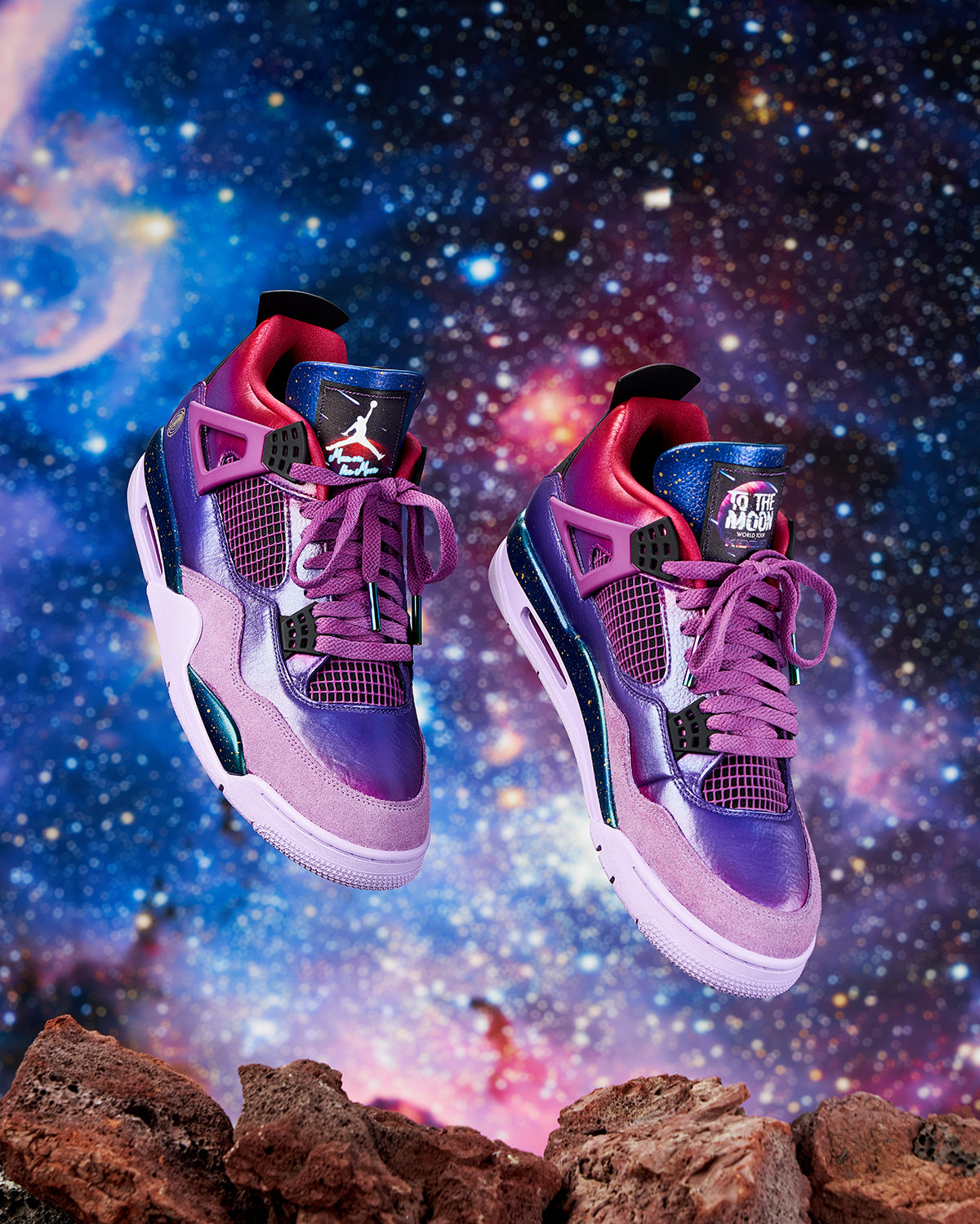 Footwear :: Custom Nike Jordan 1 Retro Sneakers - Galaxy