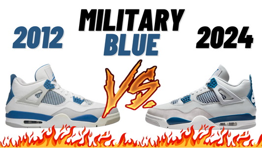 Jordan 4 Military Blue 2024 VS. 2012