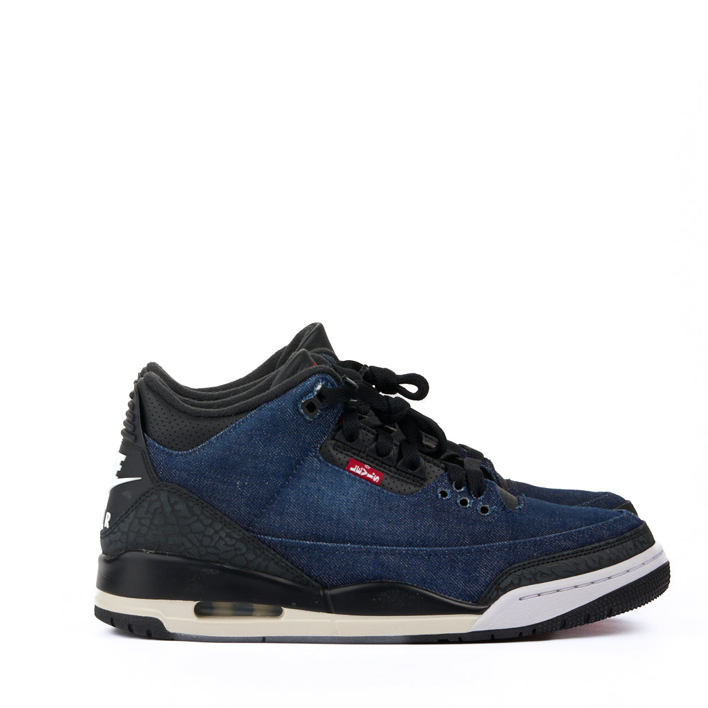 Nike x Levi's Air Jordan 3 Indigo Denim Size 9.5 Used
