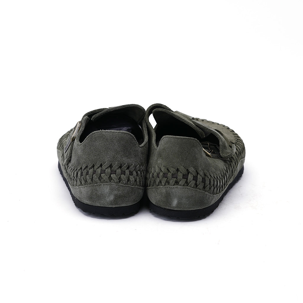 Birkenstock Kith London Braided Shearling Olive Night Size 44 New