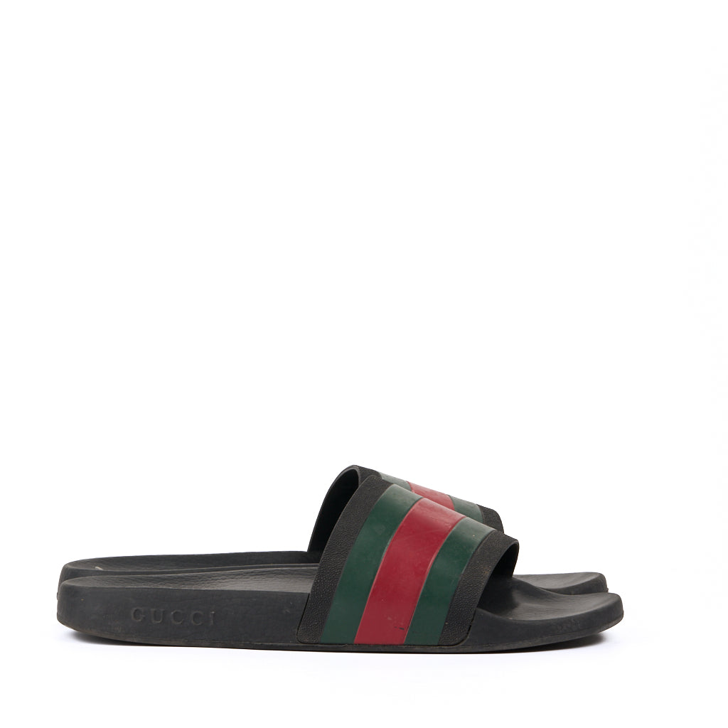 Gucci Pursuit Web Slides Black Size 11 Used