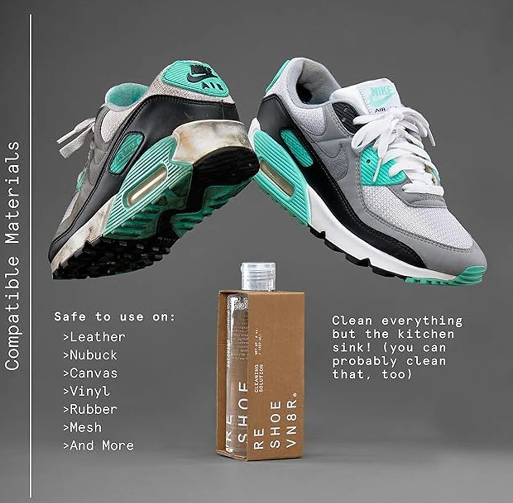 Shoe Cleaning Solution - Compatible Materials