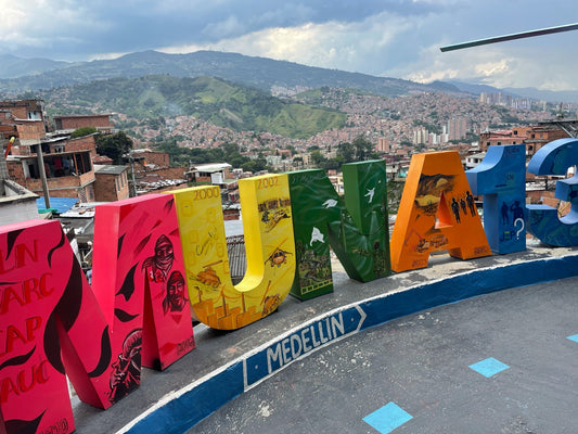 Overlooking the city of Medillin, Colombia. 