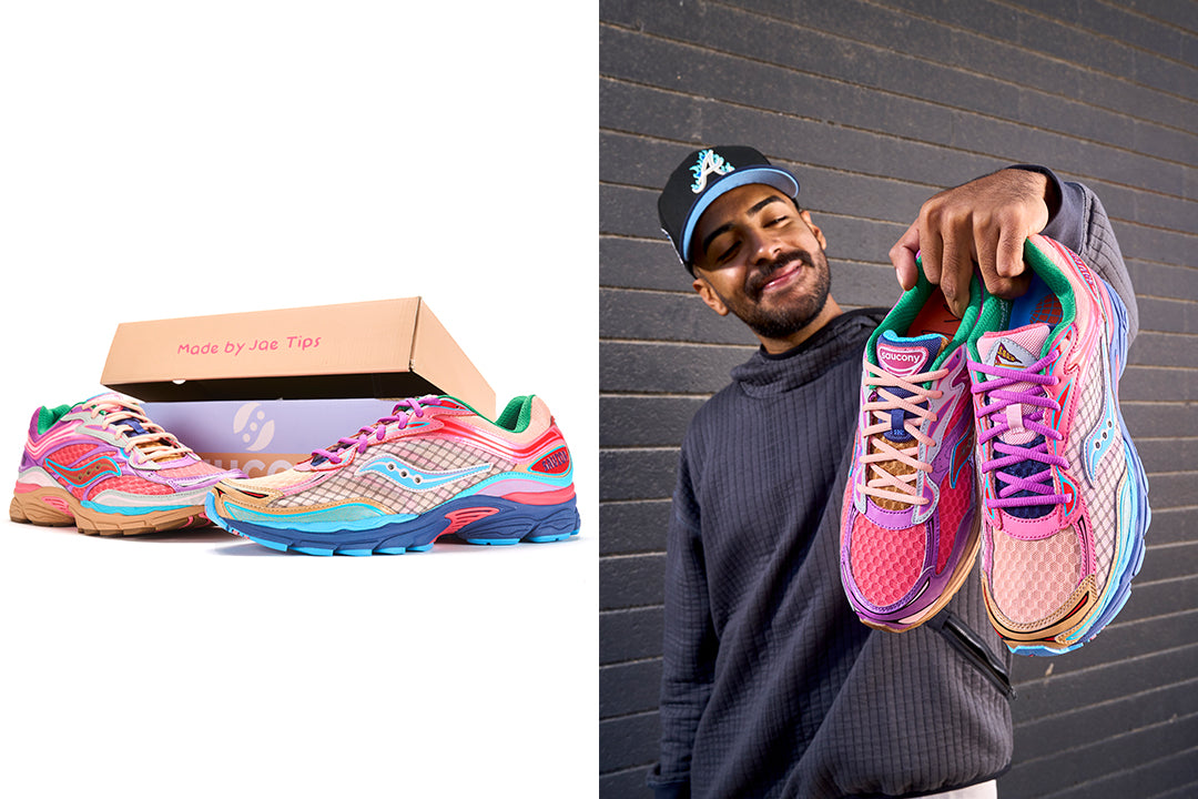 Vick Almighty Makes a Custom Saucony "What The Jae Tips" for The Bronx Savior