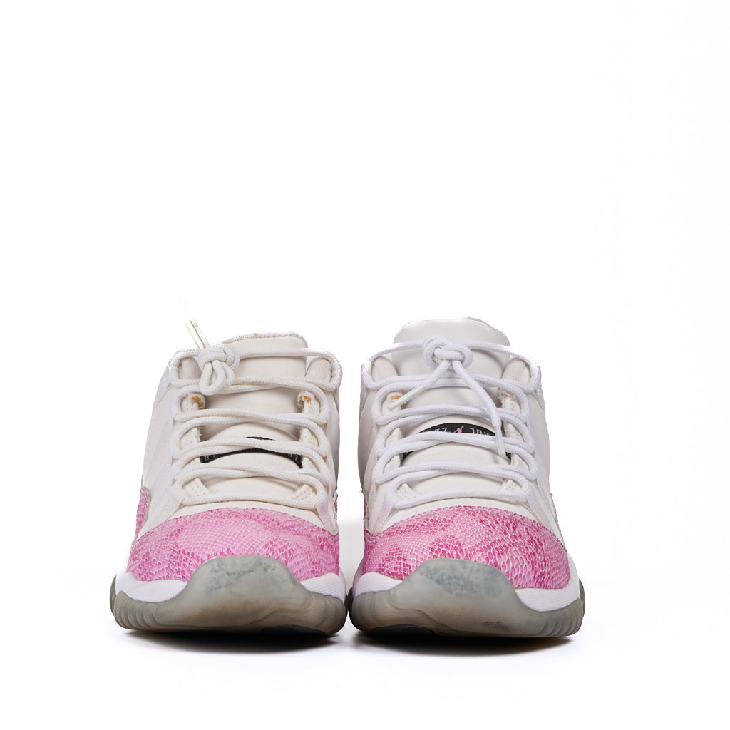 Nike Air Jordan 11 Low Pink Snakeskin Size 7Y Used