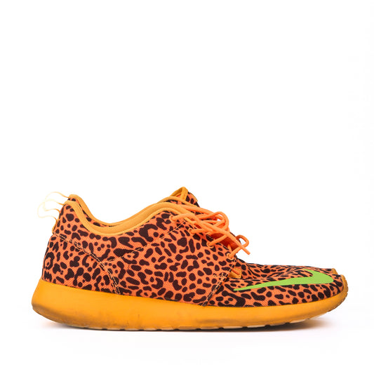 Nike Roshe Run FB Orange Leopard Size 11.5 Used