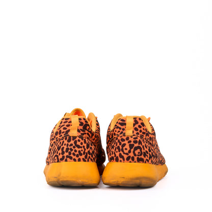 Nike Roshe Run FB Orange Leopard Size 11.5 Used