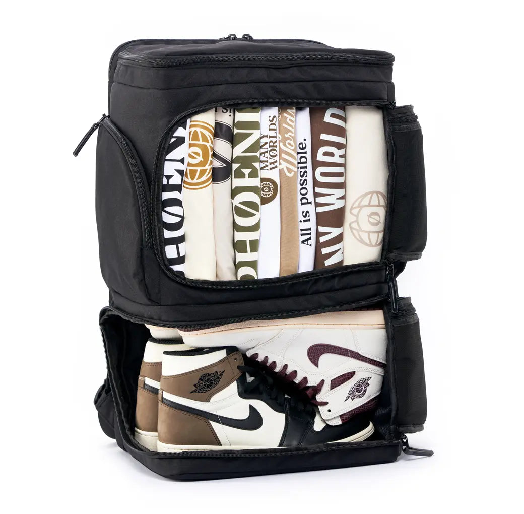 Duffle bag top for sneakers